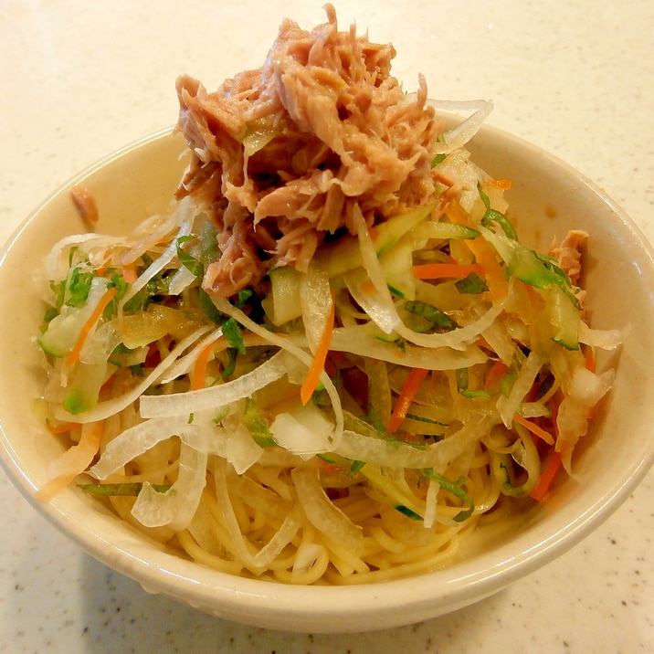 ポン酢のサラダラーメン